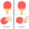 DUDSME Ping Pong Paddle Table Tennis Bat 2 Star Fitness Finished Racket for Elementary School Student Beginner 7-Ply Pure Wood Bottom Plate/A/Short Handle view 3