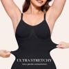 BRABIC Waist Trainer Bodysuit for Women Tummy Control Shapewear Round Neck Seamless Butt Lifter Full Body Shaper (Medium, Black Mid Thigh) view 2