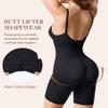 BRABIC Waist Trainer Bodysuit for Women Tummy Control Shapewear Round Neck Seamless Butt Lifter Full Body Shaper (Medium, Black Mid Thigh) view 3