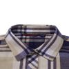 Alimens & Gentle Men's Button Down Regular Fit Long Sleeve Plaid Flannel Casual Shirts Navy Beige view 2