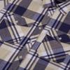 Alimens & Gentle Men's Button Down Regular Fit Long Sleeve Plaid Flannel Casual Shirts Navy Beige view 3