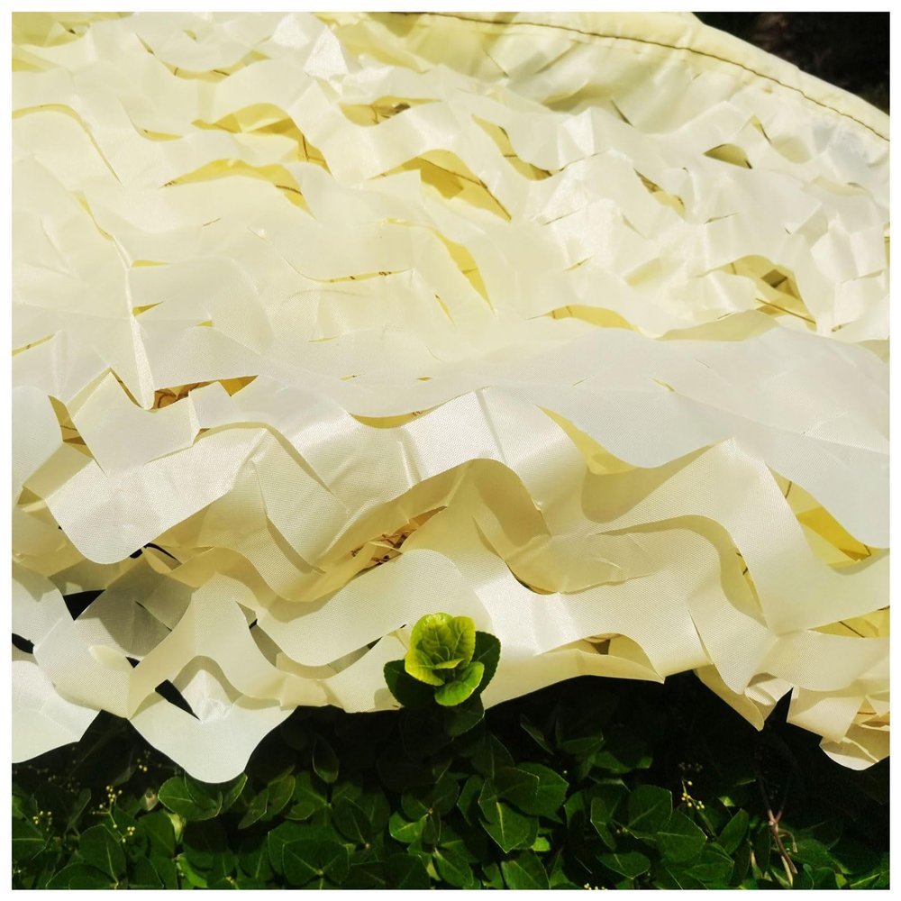 AITAF Army Camouflage Netting Beige, Large Camo Netting for Sunshade Camping Shooting Hunting, Sun Canopy Awning Provide Privacy for You and Neighbour Covering Holes in The Hedge (Size : 5m x 5m)