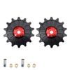 DJC Bike Ceramic Bearing Pulley Wheel 2pcs Guide Roller 11T 12T 13T 14T 15T 16T 17T MTB Road Bike Rear Derailleur for Shimano for Sram Pulley(red 2pcs 14T) view 1