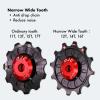 DJC Bike Ceramic Bearing Pulley Wheel 2pcs Guide Roller 11T 12T 13T 14T 15T 16T 17T MTB Road Bike Rear Derailleur for Shimano for Sram Pulley(red 2pcs 14T) view 4