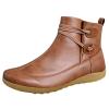 Ladmiple Boots For Women Fashion Mid Calf Women Cowgirl Cowboy Western Ankle Boots Round Toe Short Booties Fashion Classic Retro Casual High Top Combat Walking Shoes view 4