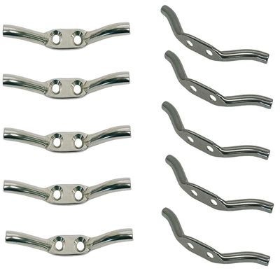 2" Deck Hardware Stainless Steel Dock Cleats Boat Cleat Marine Rope Cleat 10 Pcs