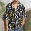 Bike Bicycles Pattern Mens Long Sleeve Shirts Casual Button Down Shirts for Men Summer Beach Tees with Pocket XS view 2