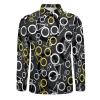 Bike Bicycles Pattern Mens Long Sleeve Shirts Casual Button Down Shirts for Men Summer Beach Tees with Pocket XS view 3
