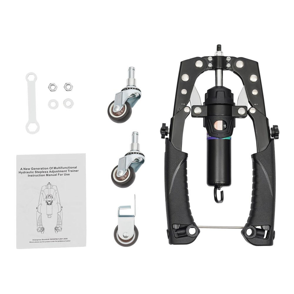 YIYIBYUS Hydraulic Power Twister,Twister Arm Exerciser Adjustable Hydraulic Abdominal Exercise Wheel (Carbon Steel, PA ,with Wheels)
