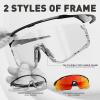 KAPVOE Cycling Glasses with Interchangeable Polarized + Photochromic Lenses Sport Sunglasses Mountain Bike Glasses K93-91 view 4