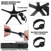 Hiboom 9 Pcs Volleyball Training Equipment Aid Set Included Volleyball Training Belt Hand Straps Arm Braces Knee Braces Hair Rope Headband Pump Drawstring Bag Makeup Bag Volleyball Gifts for Beginners view 3