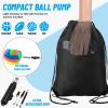 Hiboom 9 Pcs Volleyball Training Equipment Aid Set Included Volleyball Training Belt Hand Straps Arm Braces Knee Braces Hair Rope Headband Pump Drawstring Bag Makeup Bag Volleyball Gifts for Beginners view 4