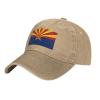 Arizona State Flag Unisex Classic Vintage Baseball Cap Mens Womens Trucker Hats Natural view 2