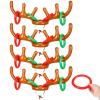 4 Pack Inflatable Antler Ring Games, Inflatable Reindeer Antler Hat with Rings for Christmas Party Toss Game Family Carnival Xmas(4 Antlers 16 Rings) view 1