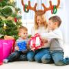4 Pack Inflatable Antler Ring Games, Inflatable Reindeer Antler Hat with Rings for Christmas Party Toss Game Family Carnival Xmas(4 Antlers 16 Rings) view 4