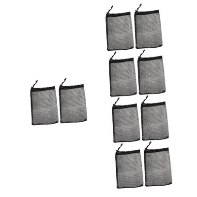 BESPORTBLE 10pcs Capacity Mesh Bag for Storage Drawstring Closure Multi-Functional Organizer for Equipment and More Lightweight and Portable