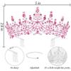 Bolonar Pink Crystal Crown for Women Birthday Queen Tiara with Combs Glitter Birthday Sash view 2