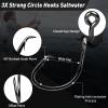 FishTrip Circle Hooks Saltwater for Catfish - 25pcs Offset 3X Strong Fishing Hook Wide Gap for Live Bait,Size 12/0 view 2