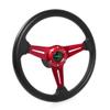 RASTP 13.8 Inch Boat Steering Wheel with 3/4 Axle Marine Steering Wheel Adapter for Most Marine boats,Vessels,Yachts,Pontoons Boat (Style B - Red) view 1