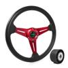 RASTP 13.8 Inch Boat Steering Wheel with 3/4 Axle Marine Steering Wheel Adapter for Most Marine boats,Vessels,Yachts,Pontoons Boat (Style B - Red) view 2