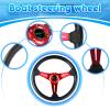 RASTP 13.8 Inch Boat Steering Wheel with 3/4 Axle Marine Steering Wheel Adapter for Most Marine boats,Vessels,Yachts,Pontoons Boat (Style B - Red) view 3