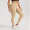 ODODOS Women's High Waist Workout Leggings 2-Pack Tummy Control Full Length Yoga Pants - 25" Inseam, ODLEX Fabric-Squat Proof, Black+Beige, Large view 3