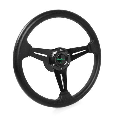 RASTP 13.8 Inch Boat Steering Wheel with 3/4 Axle Marine Steering Wheel Adapter for Most Marine boats,Vessels,Yachts,Pontoons Boat (Style B - Black)