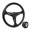 RASTP 13.8 Inch Boat Steering Wheel with 3/4 Axle Marine Steering Wheel Adapter for Most Marine boats,Vessels,Yachts,Pontoons Boat (Style B - Black) view 2