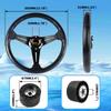 RASTP 13.8 Inch Boat Steering Wheel with 3/4 Axle Marine Steering Wheel Adapter for Most Marine boats,Vessels,Yachts,Pontoons Boat (Style B - Black) view 4