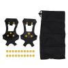 Topyond Non Slip Crampons, Climbing Shoe Spikes, 1 Pair 10 Studs Anti Skid Snow Ice Grip Cleats Crampons Shoes Cover(XL)