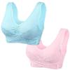 2 Pack Kendally Bra, Front Cross Side Buckle Wireless Push Up Lace Bras, Seamless Tourmaline Shaping Wireless Bralette Everyday Bralette for Women Brasieres Deportivos view 1
