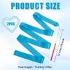 CREATCABIN 2Pcs Polycotton Dance Ribbons Blue Gymnastic Ribbons Rhythmic Gymnastic Streamers Twirling Ribbons with Wand for Talent Shows Artistic Dancing Circus Carnival Baton Stick Twirling 76.7Inch view 2