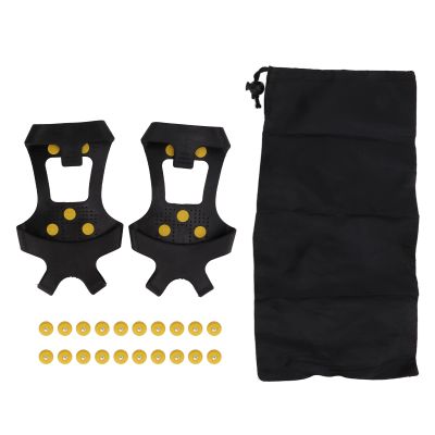 Topyond Non Slip Crampons, Climbing Shoe Spikes, 1 Pair 10 Studs Anti Skid Snow Ice Grip Cleats Crampons Shoes Cover(L)