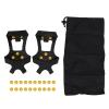 Topyond Non Slip Crampons, Climbing Shoe Spikes, 1 Pair 10 Studs Anti Skid Snow Ice Grip Cleats Crampons Shoes Cover(L) view 1