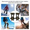Topyond Non Slip Crampons, Climbing Shoe Spikes, 1 Pair 10 Studs Anti Skid Snow Ice Grip Cleats Crampons Shoes Cover(L) view 2