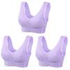 3 Pack Kendally Bra, Kendally Comfy Corset Bra Front Cross Side Buckle Lace Bras Wireless Push Up Slim and Shape Bra Everyday Bras for Women Camisetas De Yoga para