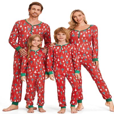 Ekouaer Christmas Pajamas for Family Matching Pj Sets Womens Mens Kids Pjs Long Sleeve Sleepwear Lounge Sets Outfits