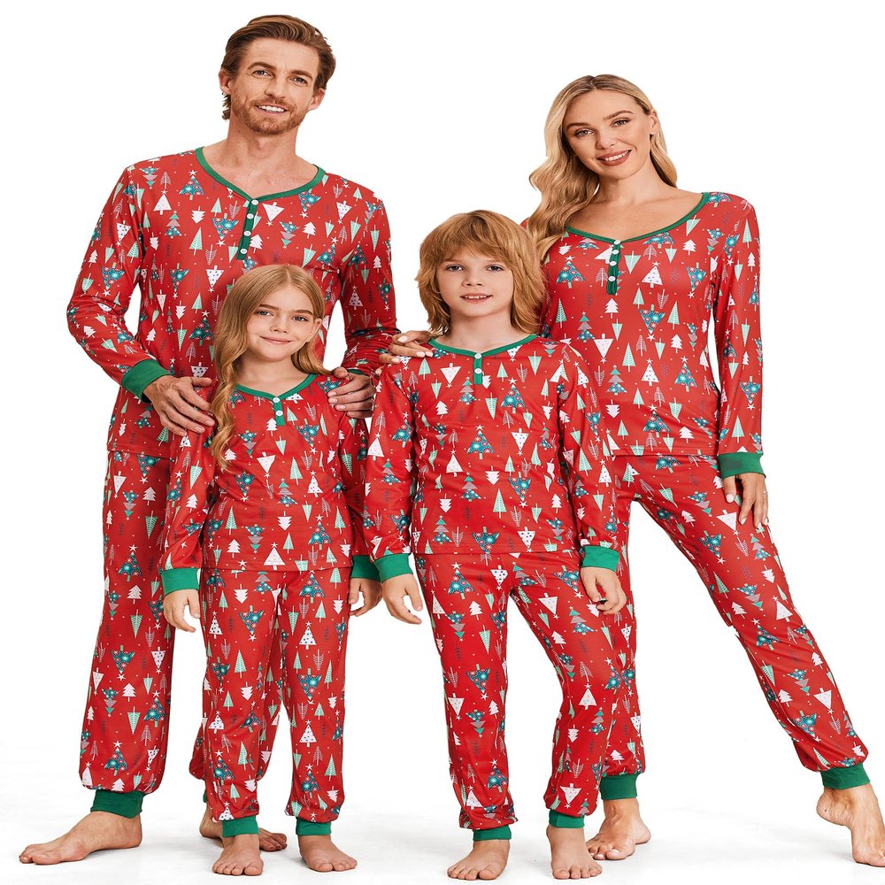 Ekouaer Christmas Pajamas for Family Matching Pj Sets Womens Mens Kids Pjs Long Sleeve Sleepwear Lounge Sets Outfits