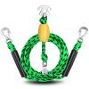 Boat Tow Harness for Tubing, Heavy-Duty 13ft Self Centering Tow Rope Up to 4 Riders with Float Ball, Stainless Steel Hooks and Pulley for Watersports,Towing Towable Tube, Water Ski, Wakeboard (Green) view 1