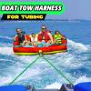 Boat Tow Harness for Tubing, Heavy-Duty 13ft Self Centering Tow Rope Up to 4 Riders with Float Ball, Stainless Steel Hooks and Pulley for Watersports,Towing Towable Tube, Water Ski, Wakeboard (Green) view 2
