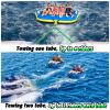 Boat Tow Harness for Tubing, Heavy-Duty 13ft Self Centering Tow Rope Up to 4 Riders with Float Ball, Stainless Steel Hooks and Pulley for Watersports,Towing Towable Tube, Water Ski, Wakeboard (Green) view 3