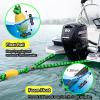 Boat Tow Harness for Tubing, Heavy-Duty 13ft Self Centering Tow Rope Up to 4 Riders with Float Ball, Stainless Steel Hooks and Pulley for Watersports,Towing Towable Tube, Water Ski, Wakeboard (Green) view 4