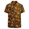 HUGLAZY Pumpkins Hawaiian Shirt for Men Halloween Shirt Men Button Down Short Sleeve Shirts Funny Party Outfit S view 1