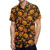 HUGLAZY Pumpkins Hawaiian Shirt for Men Halloween Shirt Men Button Down Short Sleeve Shirts Funny Party Outfit S view 2