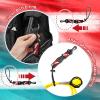 2Pack Scuba Lanyard Clip, Heavy Duty Quick Release Anti-Lost Strap with Adjustable Loop and Dive-Down Flag Webbing Band for Underwater Diving Cameras and Lights view 3