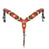 Cheval's International Western Mohair Horse Breast Collar, Handmade Premium Wool & Leather Equestrian Tack, Adjustable, Durable & Comfortable Saddle Breastplate for Horses - Orange, Full view 1