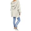 SHAOBGE Furry Sweaters for Women Women Fashion Loose Large Size Solid Color Hood Long Sleeves Long Sweaters Cardigan (White, L) view 3