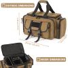 PROFOCUS Large Range Bag -Tactical 4+ Pistol Case Gun Bag with Lockable Zippers for Shooting Range Outdoor Hunting Revolver Carrying Case for Handguns and Ammo (BROWN) view 3