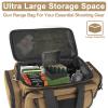 PROFOCUS Large Range Bag -Tactical 4+ Pistol Case Gun Bag with Lockable Zippers for Shooting Range Outdoor Hunting Revolver Carrying Case for Handguns and Ammo (BROWN) view 4