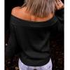 SHAOBGE Open Front Knit Cardigan Sweater Ladies Round Neck Sleeve Loose Coarse Knit Pullover plus Size Women Long (Black, XXL) view 3